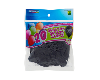 Ballons - Noir 20un - 12po