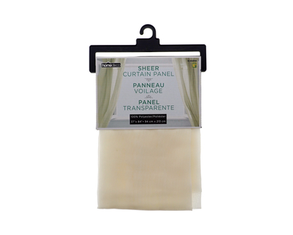 Solid Colour Sheer Curtain Panel