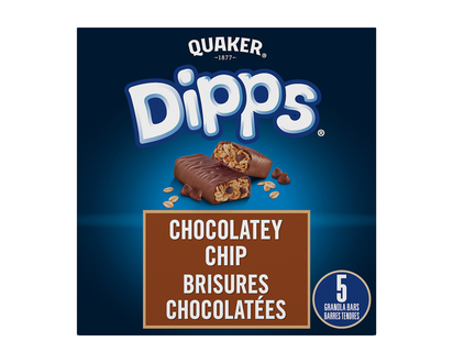 Quaker Dipps Chocolate Chip Bars, 5PC - 5pk/156g