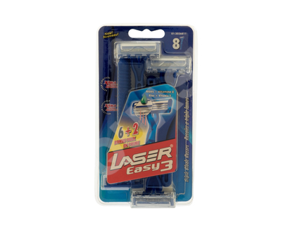 LASER Easy 3 Men's Razors, 8 Pack - 8pk