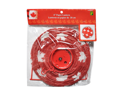Canada Bo Paper Printed Lantern - 8"