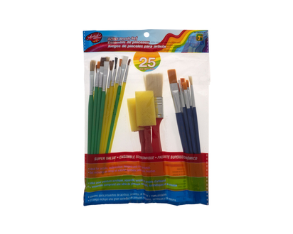 Artist Brush Set, 25 Pack - 25pcs