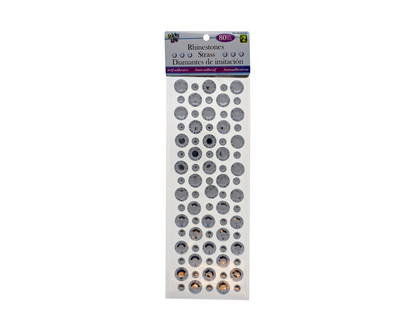 Large Rhinestone Sticker Sheets - 2pk