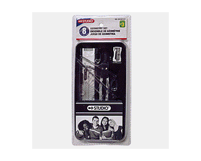 Geometry Set In Metal Case, 8 Pack - 8 pc