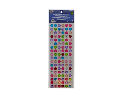 Large Round Rhinestone Sticker Sheet