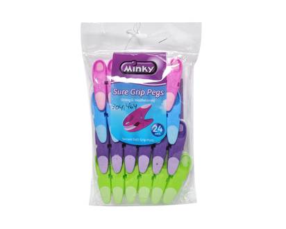 Soft Sure Grip Clothes Pegs, 24pc - 24 pc