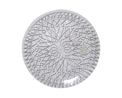 Large Rd Clear Crystal Look Plastic tray - 13"