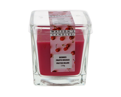 Scented Candle In Square Glass Jar - 7cmx7cmx7.5cm