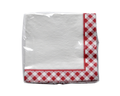 2 Ply Gingham Lunch Napkins, 48pc - 32.7cmx32.7cm