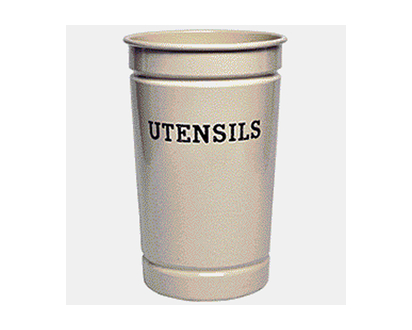 Powder Coated Round Utensil Holder - 17.5 CM