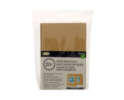 Craft Paper Treat Bags, 20 Pack - 20/25pcs