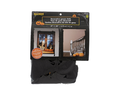 Halloween-Black Gauze Drape - 15'