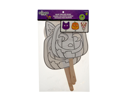 4pc Halloween-Color your own Masks