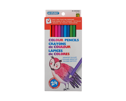 Paq. de 24 crayons de couleurs - 24 mcx