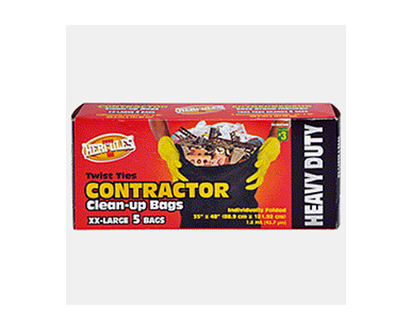 Large Contractor Clean up Bags, 5 Pack - 35"x48"