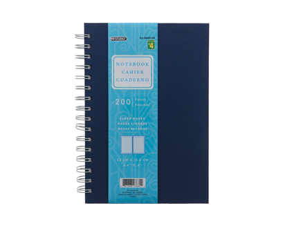 Spiral Bound Textured Notebook Assorted - 100 sheets, 120gsm, 22 x 15.8cm