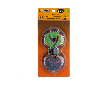 Halloween-50pc Cupcake Baking Cups - 5.3cm