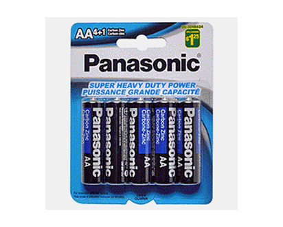 AA Carbon Zinc Batteries, 5 Pack - 4pk