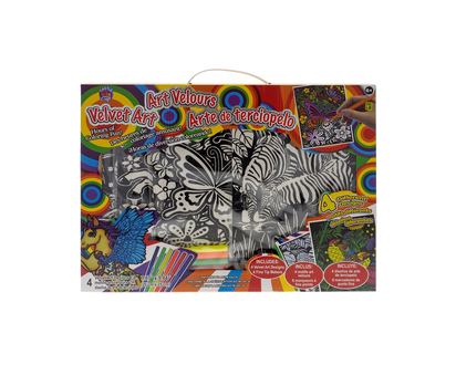 Velvet Sheet & Marker Kit 4un - 4 pcs
