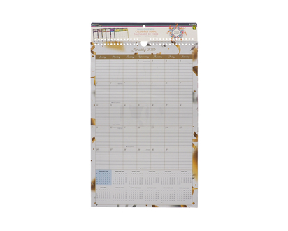 English Spiral Wall Calendar - 12 sheets