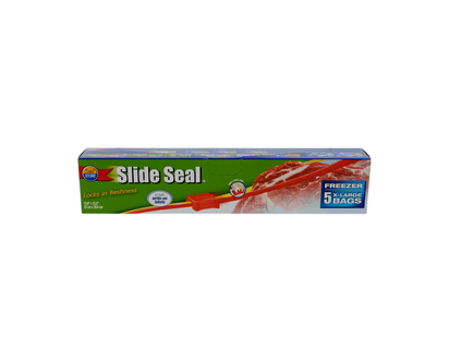 Slide Seal Freezer Bags XL, 5 Pack - 5 ct-33x39.6cm