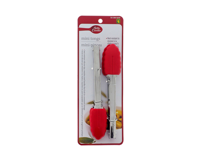 Mini Metal Tongs, 2 Pack - 7"
