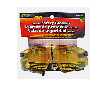 Lunette sécurité a/manches ajustables - 15cmx6cm