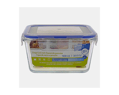 Rectangular Glass Food Container - 900ML