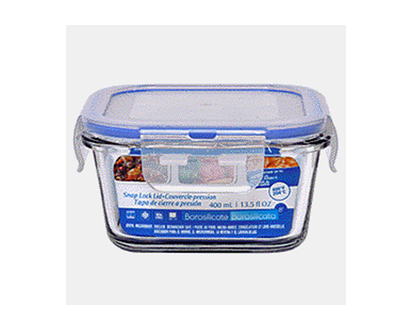 Small Square Glass Food Container - 300ml