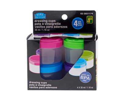 Plastic Dressing Cups, 4pc - 4 Pk
