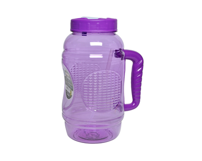 Flip Top Plastic Bottle with Straw - 2.3 L