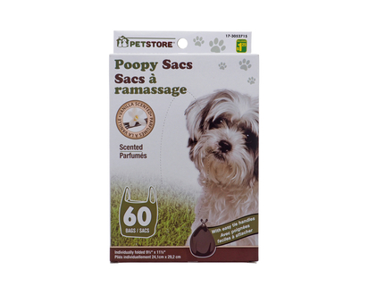 Poopy Sacs, 60 Pack - 60Pk/24.1x29.2cm
