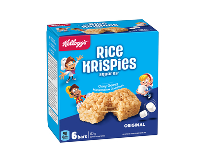KELLOGG'S Rice Krispies Bars - Original - 132g/6pk