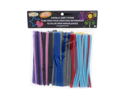 Chenille Craft Stem Assorted, 450pc - 450pcs