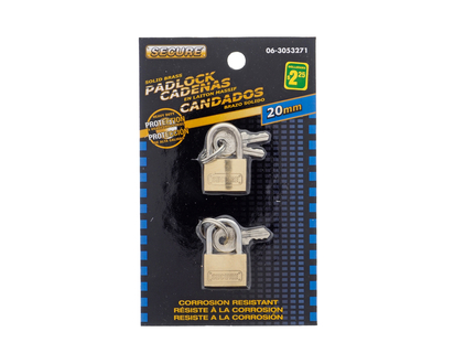 Brass Padlocks, 2pc - 20 mm/ 2 pcs