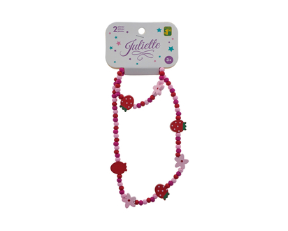 Bracelet & Necklace Set On Clip Strip