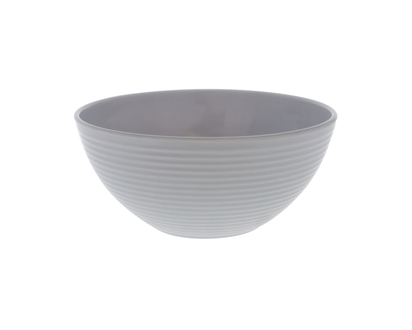 10.5" White Mela-Ware Plate w/Swirl Brim - 560ML/ 18.9 OZ