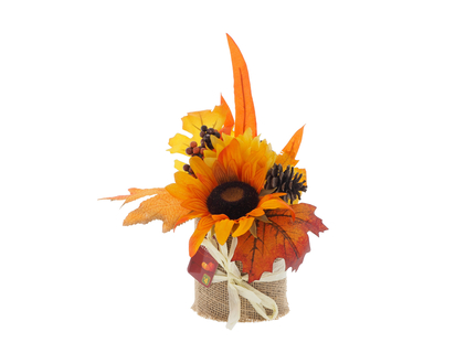 Thanksgiving-Floral Center Piece Deco - 10x10x23cm