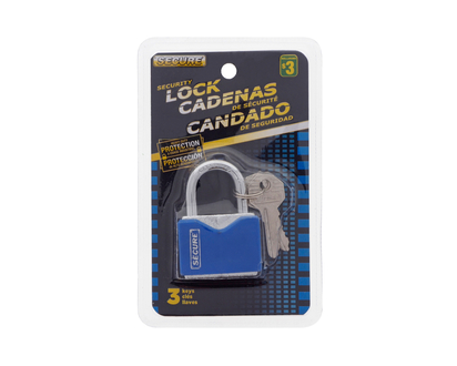 High Security Lock with 3 Keys - 38 mm