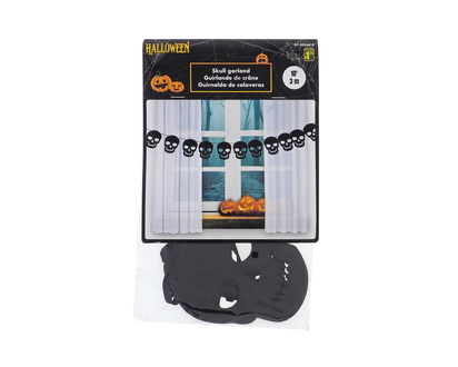 Hall-Glittered Spiderweb or Bat Garland - 10' (3m)