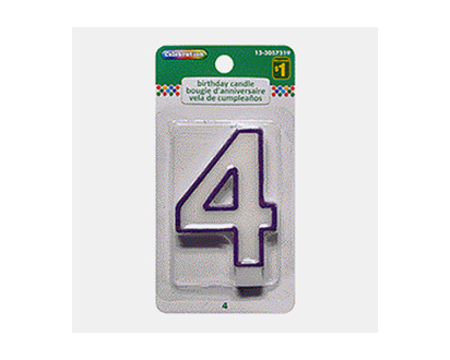 Large Birthday Candle #4 - 4.7cmx7.6cm