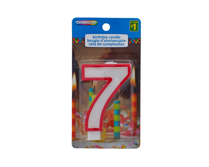Large Birthday Candle #7 - 5.1cmx7.6cm