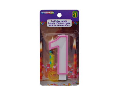 Large Birthday Candle #1 - 3.5cmx7.6cm
