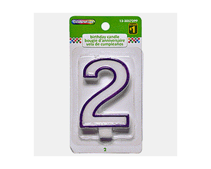 Large Birthday Candle #2 - 5.2cmx7.6cm