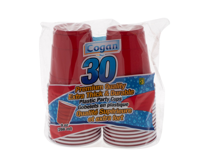 Red Party Cups, 30PC - 30pk/ 9oz