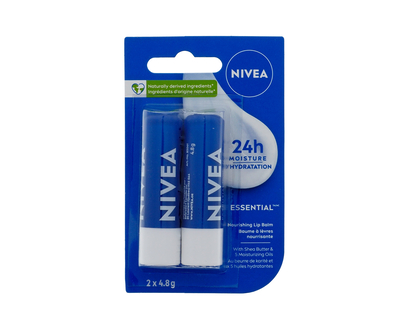 NIVEA Essential Lip Balm, 2 Pack - 2pk,4.8g