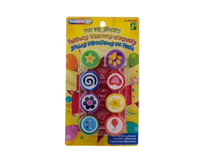 Cartoon Ink Stamps, 8 - 2.5x3.5cm