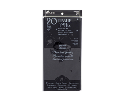 Sheets Bl. Licorice Tissue Gift Wrap20Pk - 20"x26"