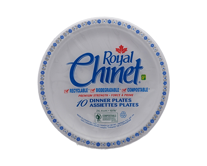 Royal Chinet Dinner Plates - White 10pcs - 10.375"/10 ct