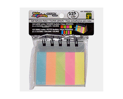 Sticky Note Book with 225 Notes - S,L